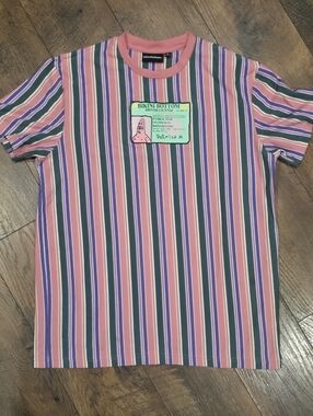 Nickelodeon Pink Green Blue Striped Bikini Bottom Patrick T-Shirt